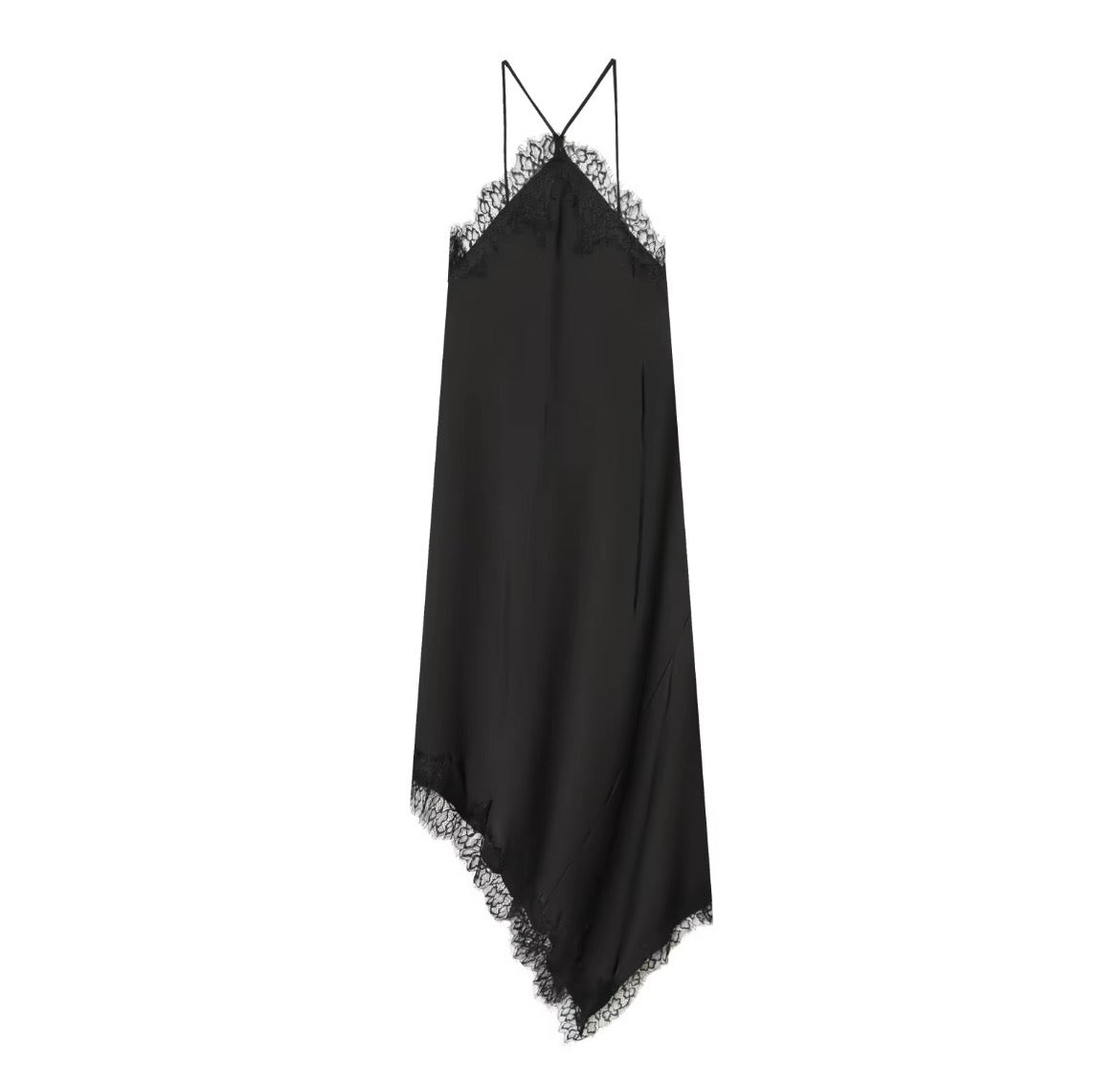 Vestido de renda sem mangas
