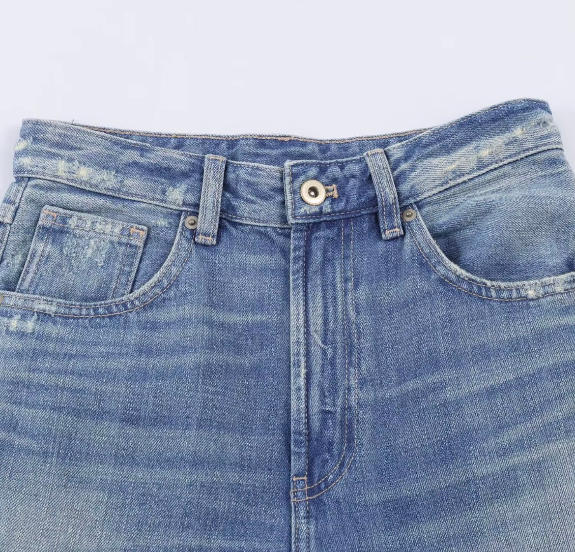 Calça jeans cintura alta casual