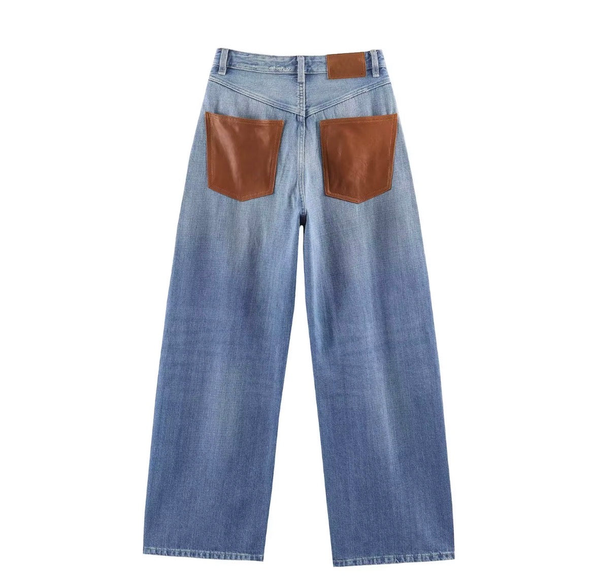 Calça jeans cintura alta casual